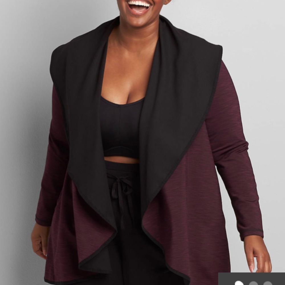 Grey & Black Lane Bryant / Livi Overpiece Jacket (scuba)